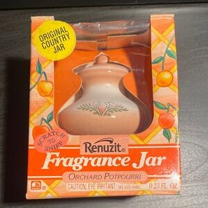 Vintage NOS Renuzit fragrance jar, Orchard potpourri scented, 0.23FL OZ